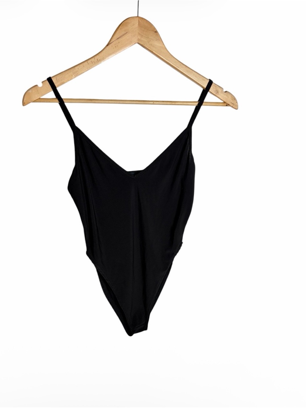 Aria black leotard one piece bodysuit size S